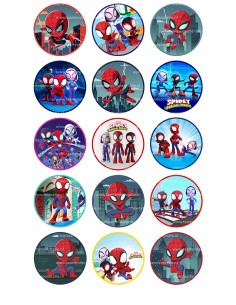 Eetbare Print Spidey Cupcakes - 5cm