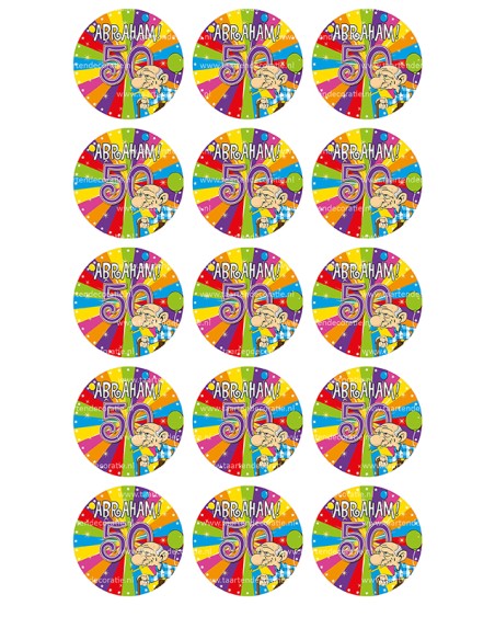 Eetbare Print Abraham Cupcakes - 5cm