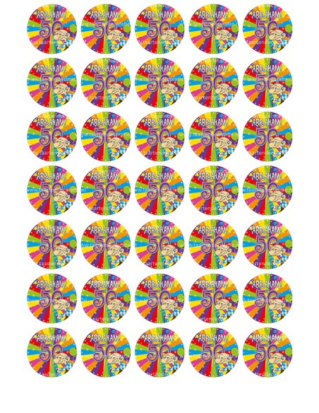 Eetbare Print Abraham Mini Cupcakes - 3,5cm