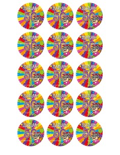 Eetbare Print Sarah Cupcakes - 5cm