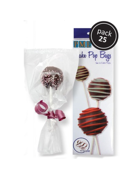 PME Cakepop Zakjes met Zilveren Lintjes -25st-