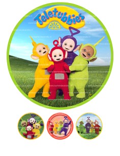 Eetbare Print Teletubbies 1 - 20cm