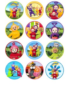 Eetbare Print Teletubbies Cupcakes - 6cm