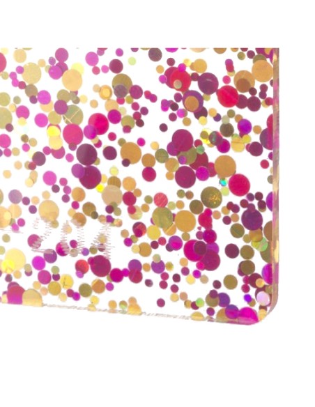 CakeDeco Taarttopper Cijfer 1 - Confetti Roze - 10cm