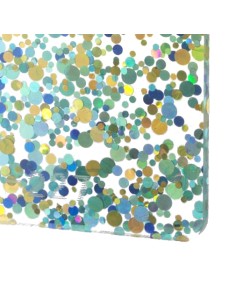 CakeDeco Taarttopper Cijfer 1 - Confetti Turquoise - 10cm 2