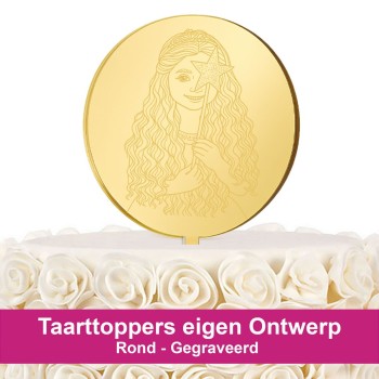 Toppers Eigen Ontwerp - Gegraveerd Rond