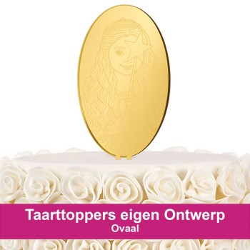 Toppers Eigen Ontwerp - Gegraveerd Ovaal