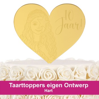 Toppers Eigen Ontwerp - Gegraveerd Hart