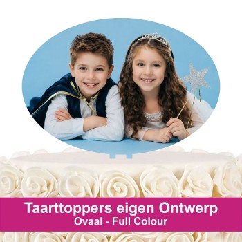 Toppers Eigen Ontwerp - Full Colour Ovaal